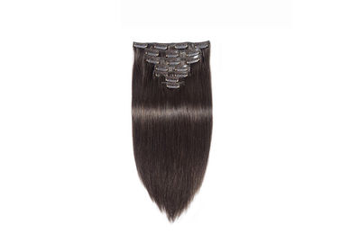 China El color #2 puede ser clip suave liso sedoso de Restyled en la extensión del pelo de Europa de la extensión del pelo para la peluquería 18&quot; 20&quot; 22&quot; 24&quot; proveedor