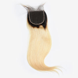 China cabello humano puro recto del grado el 100% del color 1b/613 9a del pelo 4x4 del cierre brasileño del cordón proveedor