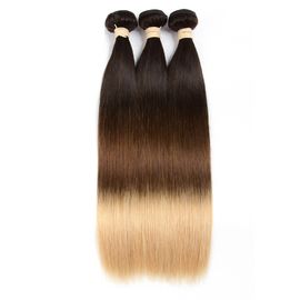 China Armadura brasileña del pelo de Ombre de 3 tonos, extensiones reales rectas sedosas del pelo de Ombre proveedor