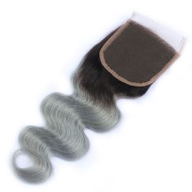 China cierre del cordón de la onda 4x4 del cuerpo gris 1b ningún cierre del cordón del pelo rizado de Sheddding proveedor