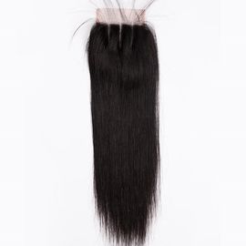 China Cierre recto malasio elegante del cierre 4x4 del cordón del cabello humano, extensión del cabello humano proveedor