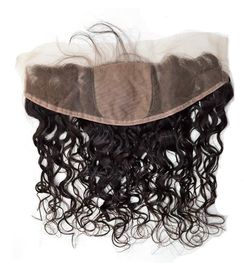 China Cierres de mirada naturales de seda del pelo de la onda de agua del cierre del cordón de la base 13x4 proveedor