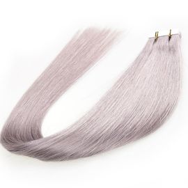 China Extensiones brasileñas para el pelo fino, color gris del pelo de la cinta de la PU del pegamento de la Virgen proveedor