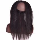 China Textura recta rizada de Yaki del cuerpo de la onda 360 del cordón del brasileño frontal recto del cabello humano compañía