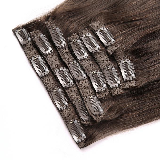 El color #2 puede ser clip suave liso sedoso de Restyled en la extensión del pelo de Europa de la extensión del pelo para la peluquería 18" 20" 22" 24"