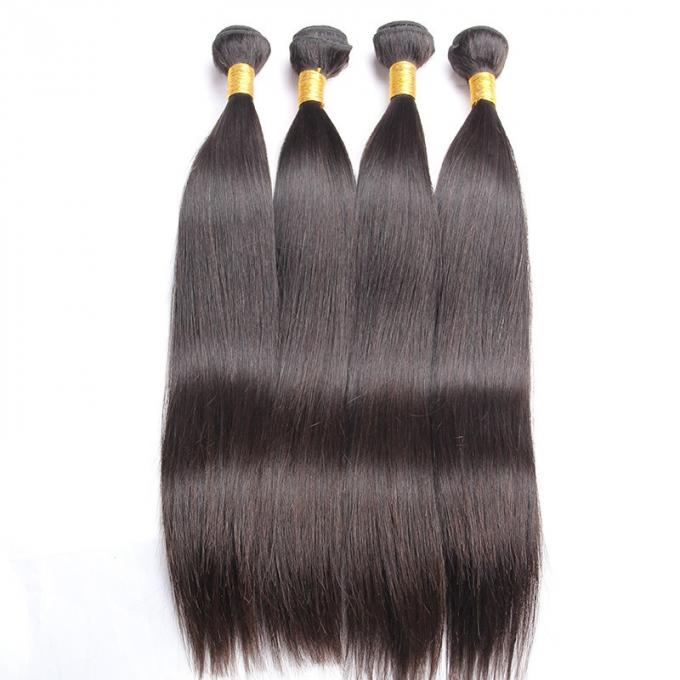 El pelo recto peruano liso sedoso lía la trama 300 gramos con el cierre del cordón