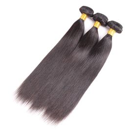 el cabello humano indio sin procesar 9A lía derecho 12" - 32", color natural del negro 1b