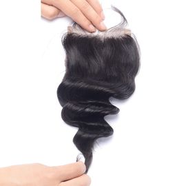 China Extensiones naturales del pelo del cierre del cordón 4x4 ningún cierre flojo animal de la onda proveedor