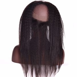Textura recta rizada de Yaki del cuerpo de la onda 360 del cordón del brasileño frontal recto del cabello humano
