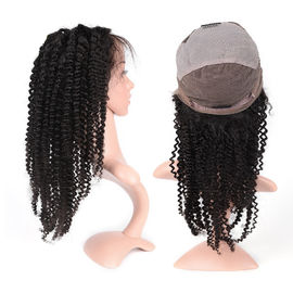 Talla media rizada para las mujeres negras, densidad de las pelucas del cabello humano del cordón lleno del 130%