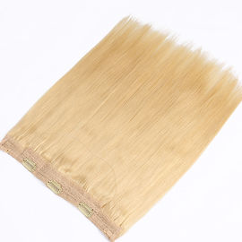 China Los halos durables del color del Blonde #613 mueven de un tirón en el material sedoso 100% del cabello humano de la extensión del pelo derecho proveedor