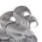 Los paquetes indios del cabello humano de la Virgen, pelo gris de Ombre lían el extremo completo de dos tonos proveedor