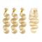Paquetes rubios de Ombre de la onda del cuerpo, 613 extensiones rubias del pelo de Ombre proveedor