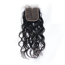 Ningún cabello humano indio de vertimiento 4 por la mano entera de la onda natural del cierre de 4 cordones atada proveedor