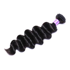 12-30 extremo dibujado del pelo de la armadura de la pulgada solo del negro natural rizado flojo brasileño del color proveedor