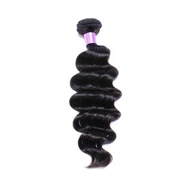 12-30 extremo dibujado del pelo de la armadura de la pulgada solo del negro natural rizado flojo brasileño del color proveedor