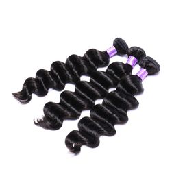 12-30 extremo dibujado del pelo de la armadura de la pulgada solo del negro natural rizado flojo brasileño del color proveedor