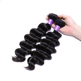 12-30 extremo dibujado del pelo de la armadura de la pulgada solo del negro natural rizado flojo brasileño del color proveedor