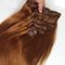 Clip peruano brasileño de la trama de la máquina del cabello humano de la Virgen de las cutículas llenas en el color de Brown de la extensión del pelo proveedor
