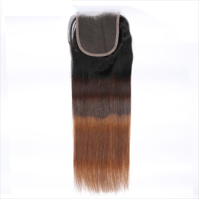 Cierre de vertimiento libre 30-50g del cordón del pelo de la Virgen de tono 3 del color del cierre recto natural del cordón