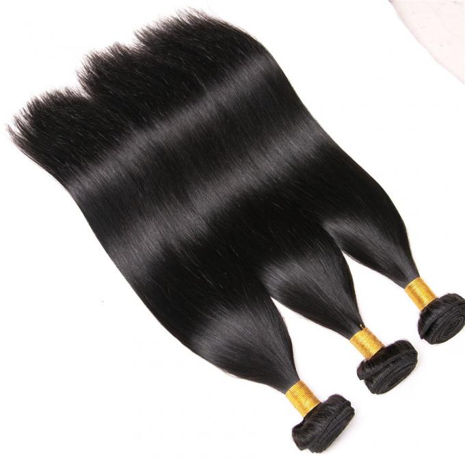 Extensiones para el pelo corto, extensiones largas del pelo de Dyeable de las mujeres del pelo negro de la capa doble