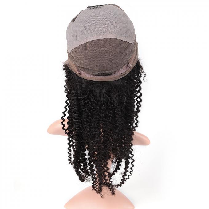 Talla media rizada para las mujeres negras, densidad de las pelucas del cabello humano del cordón lleno del 130%