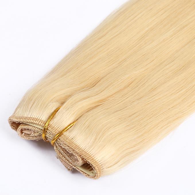 Los halos durables del color del Blonde #613 mueven de un tirón en el material sedoso 100% del cabello humano de la extensión del pelo derecho