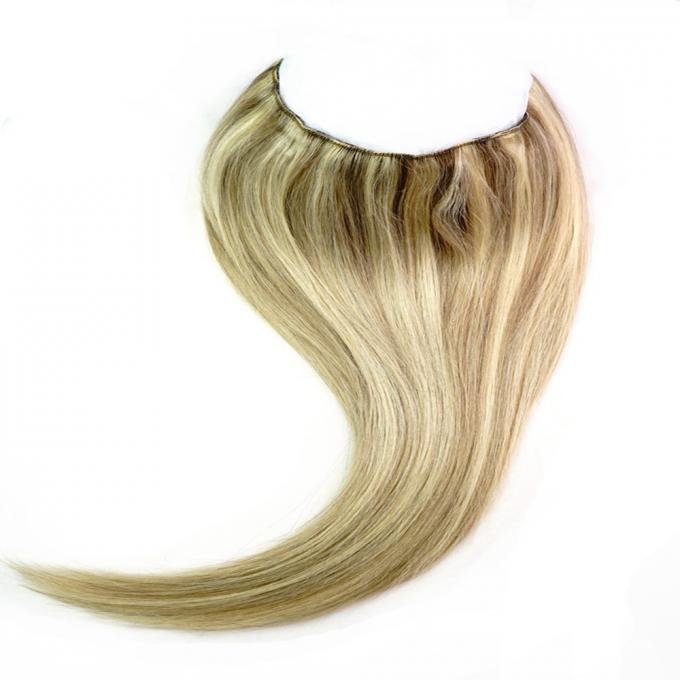 Clip destacado del color en el cabello humano de Remy de las extensiones del pelo con recto sedoso